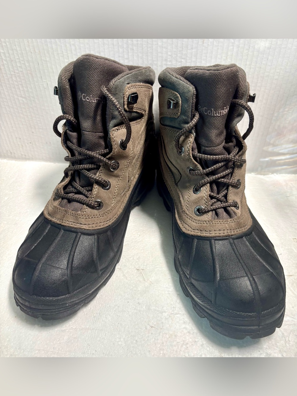Columbia Men’s Insulated Men’s Brown and Black Waterproof Duck Boots Size 10.5